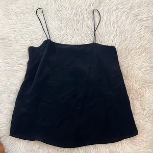 CLUB MONACO silk navy tank